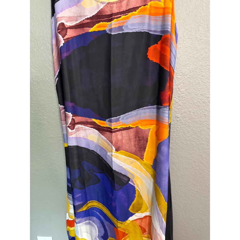 Ulla Popken Abstract Painterly Print Sleeveless Maxi Dress 16/18 Wild Bright - Picture 3 of 10